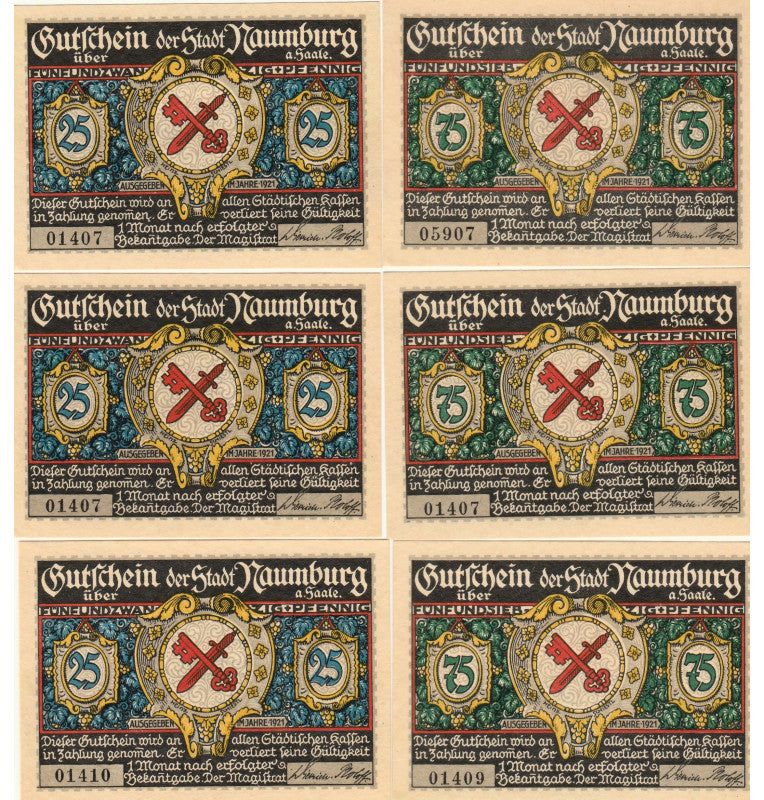 Naumburg Set 4 Notgelds
